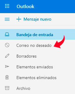 Correo no deseado en Outlook